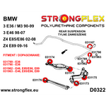 Casquillo barra estabilizadora trasera BMW Serie 5 E34 Strongflex 12 mm