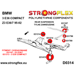 Casquillo barra estabilizadora trasera BMW Serie 5 E34 Strongflex 12 mm