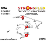 Casquillo barra estabilizadora delantera BMW Serie 5 E34 Strongflex 19 mm