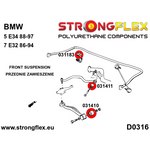 Silentblock trasero trapecio delantero BMW Serie 5 E34 Strongflex