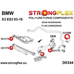 Casquillo barra estabilizadora trasera BMW Serie 5 E60 Strongflex 11 mm