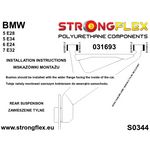 Silentblock brazo tirado trasero BMW Serie 5 E34 Strongflex SPORT
