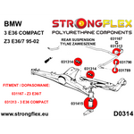 Silentblock bieleta estabilizadora trasera a barra BMW Serie 5 E34 Strongflex