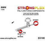 Silentblock soporte palanca cambio delantero ovalado 19 mm BMW G20 G21 Strongflex SPORT