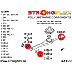Silentblock soporte palanca cambio delantero ovalado 19 mm BMW G20 G21 Strongflex SPORT