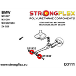 Silentblock soporte palanca cambio delantero ovalado 19 mm BMW G20 G21 Strongflex SPORT