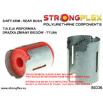 Silentblock soporte palanca cambio trasero BMW F30 F31 F34 Strongflex