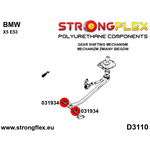 Silentblock soporte palanca cambio delantero ovalado 14 mm BMW Serie 5 E39 Strongflex SPORT