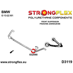 Casquillo barra estabilizadora delantera BMW G20 G21 Strongflex 26 mm