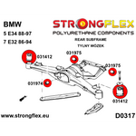 Kit silentblocks suspensión trasera BMW Serie 5 E34 Strongflex