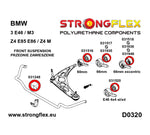 Silentblock trapecio delantero BMW E46 Strongflex 66 mm custom excéntrico