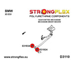 Silentblock soporte palanca cambio delantero ovalado 14 mm BMW E90 E91 E92 E93 Strongflex SPORT