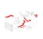 Detalle manguitos silicona refrigerante BMW E39 sin EGR
