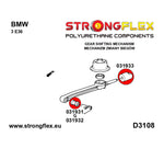 Detalle piezas Silentblock brazo del cambio – casquillo trasero Sport BMW F22/F23 Strongflex BMW F22 F23