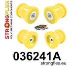 Kit de silentblocks de subchasis trasero Sport para BMW F22 y F23 tracción trasera Strongflex BMW F22 F23 - vista frontal
