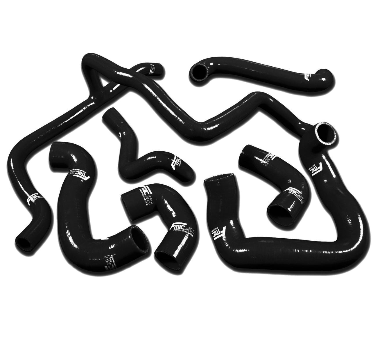 Kit mangueras de silicona BMW E30 M20 325 FMIC.EU color negro, 6 piezas