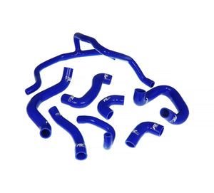 Kit mangueras de silicona BMW E30 M20 FMIC.EU color azul, 8 piezas