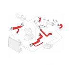 Kit manguitos silicona refrigerante BMW E39 525d 530d con EGR detalle