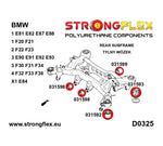 Silentblock diferencial trasero – soporte delantero BMW F22/F23 (par) Strongflex BMW F22 F23 - vista lateral