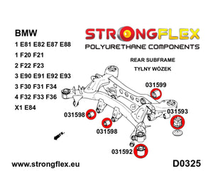 Silentblock subchasis trasero – delantero BMW F22/F23 (par) Strongflex BMW F22 F23 - vista lateral