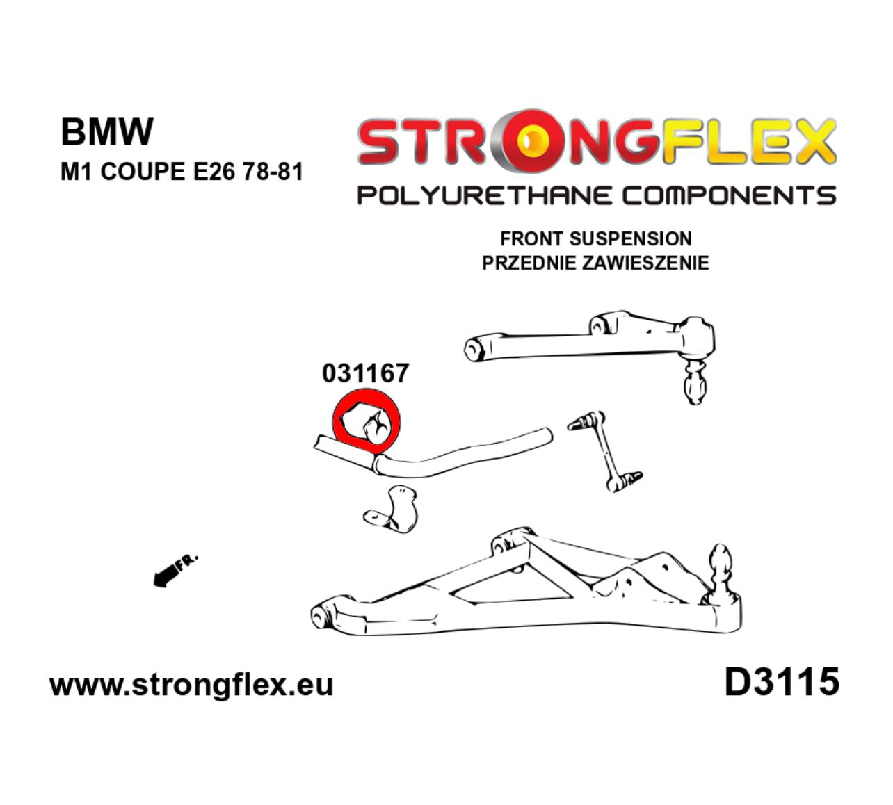 Casquillo de barra estabilizadora delantera/trasera para BMW E36 (1990–1999)