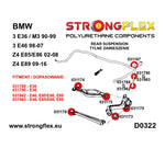 Buje delantero del brazo de arrastre trasero Strongflex BMW E36 - lateral
