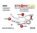 Enlace de barra estabilizadora trasera a buje de barra estabilizadora Strongflex BMW E36 - contenido