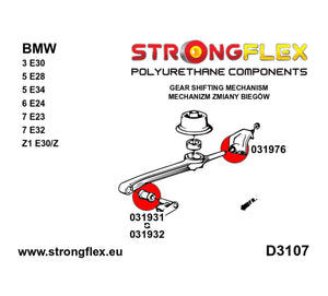 Brazo de cambio - casquillo delantero (redondo) SPORT Strongflex BMW E36 - lateral