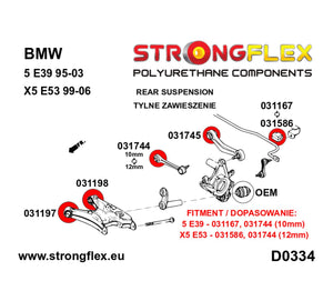 Casquillo de barra estabilizadora delantera/trasera para BMW E36 (1990–1999)